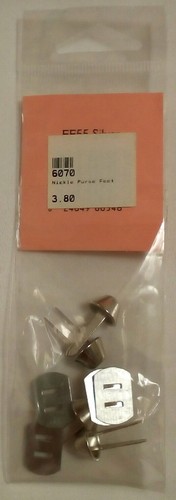 LACIS FF55 feet for knitted felted bags totes purses 12mm - 4 count - Silver - Picture 4 of 4
