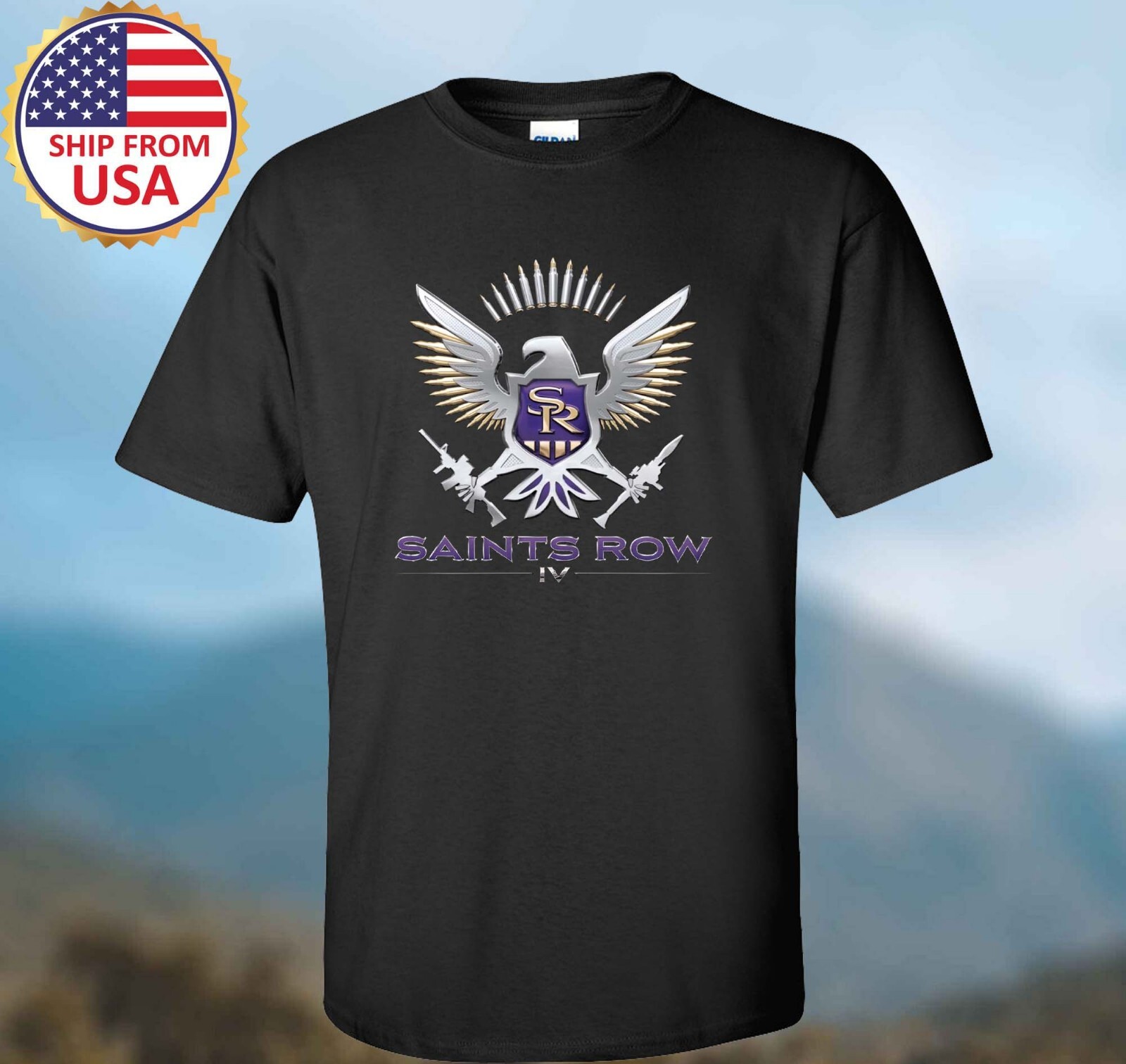 FILA Saints Row IV Uomo Nero Taglia S 5XL