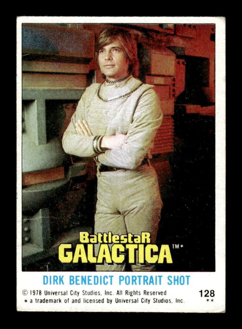 1978 Topps Battlestar Galactica 128 Dirk Benedict Portrait