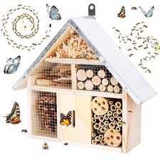Wooden Insect House Bug Hotel Bee Butterfly Ladybird Garden Habitat Box