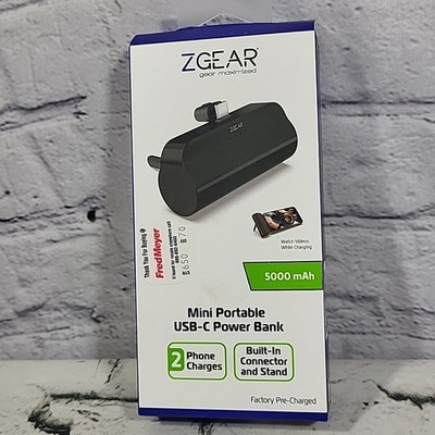ZGear Mini Portable USB-C Power Bank 5000mAh Open Box