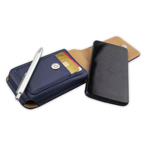 caseroxx Outdoor Tasche für Xiaomi Redmi Note 3 in blau aus Echtleder - Bild 6 von 7