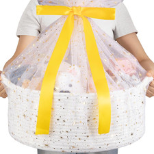 Decorative Gift Basket with Ribbon - 17"