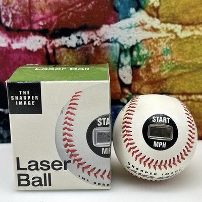 The Sharper Image Laser Ball PS115 Baseball Pitching Radar Speed Fun Pitch NEW!