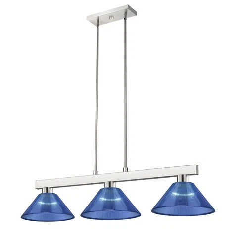 Z-Lite 152-ARDB Cobalt 3 Light 50"W Linear Pendant - Nickel - Picture 8 of 8
