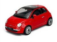 Welly 2007 Fiat 500 ROT 1:24 DIE Cast Metal Model NEU IM Kasten 22514