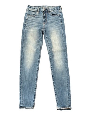 American Eagle Jeans Womens Sz 6 Blue Hi Rise Jegging Next Level Stretch Denim