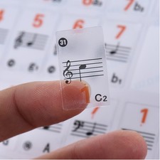 Transparent 37 49 61 Electronic Keyboard 88 Key Piano Stave Note Sticker FOUE