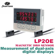 LP20E 2 Axis LCD DRO Magnetic Sensor Tape Displacement Scale Sensor 