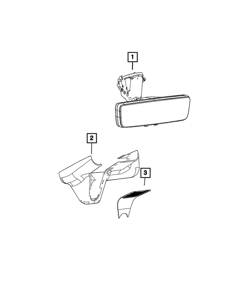 Espejo retrovisor interior original Mopar 68400498AA Foto 4 de 4