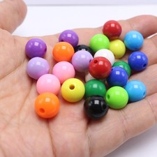 50 Mixed Bubblegum Color Acrylic Round Beads 12mm 1/2" Smooth Ball