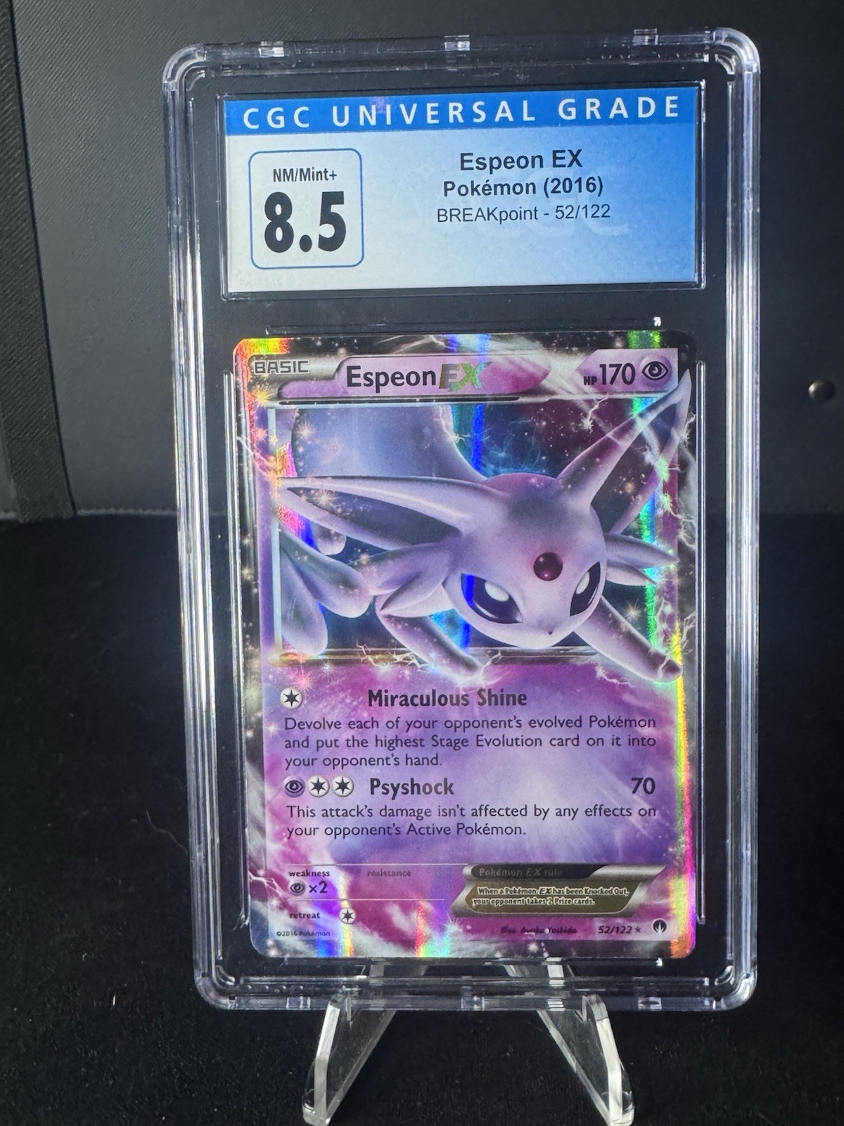 Pokemon Breakpoint Espeon EX #52 CGC 8.5