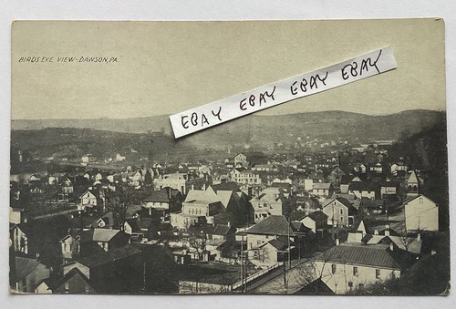 FRÜHE DAWSON PA SELTENE ANSICHT 100+ HÄUSER UNTERNEHMEN FAYETTE COUNTY POSTKARTE - Bild 1 von 2