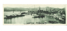 PORTOFERRAIO LIVORNO  ALTI FORNI CON IL PONTE DI SCARICO CARTOLINA DOPPIA 1910