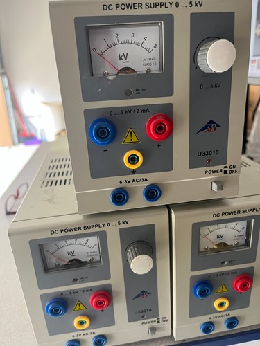 Lot of 3 3B Scientific U33010 DC Power Supply 0-5KV