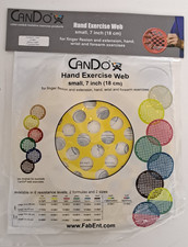 Cando Hand Exercise Web 7in XLight Yellow LATEX Finger Wrist Forearm Exercises