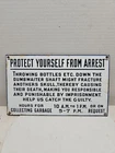New ListingVintage Original Porcelain Sign Elevator Dumbwaiter Warning Sign 6"x10" 1920s