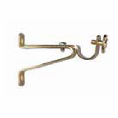 Cafe Rod Bracket, Brass, 9/16-In., One Pair KN819
