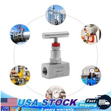 Hydraulic Flow Control Valve 3/8 NPT Needle Valve Stainless Steel 6000PSI J13W