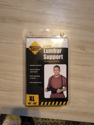 Western Safety Lumbar Support Posture Back Support Belt Size XL 46 -56  New