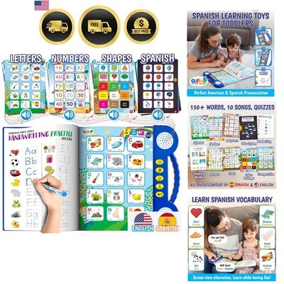 Kids Spanish Learning Book ABC Tracing Speech Therapy Bilingual Education