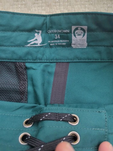 Outerknown Apex Board Shorts Swim Trunks Mens 34 Kelly Slater Green - Picture 7 of 11