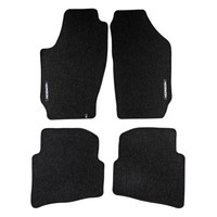 Velours FußMatten FüR Skoda Fabia I 1999-08 Autoteppich Automatten Schwarz 4 Tlg