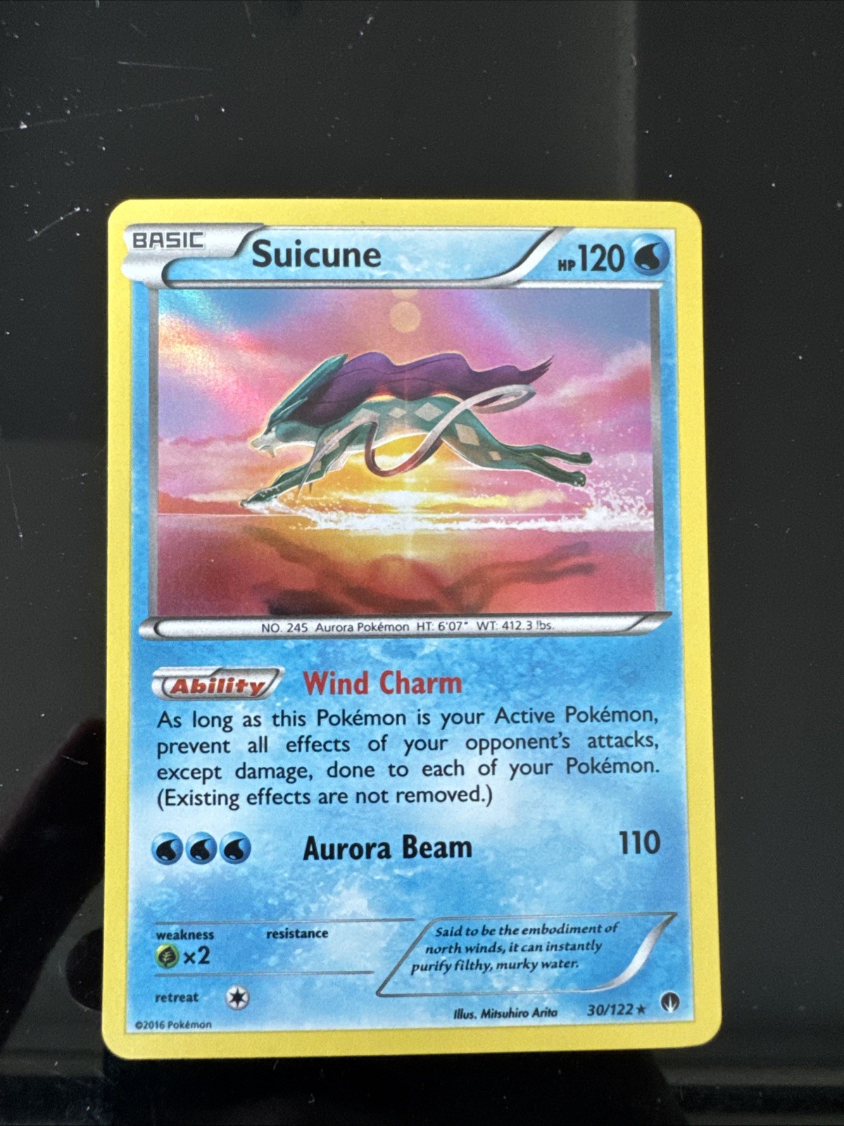 Suicune - 30/122 - Pokemon Breakpoint XY Rare Holo Card NM
