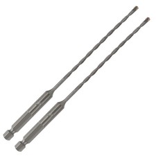 1/8 Inch Masonry Drill Bits (2 Pack - 6" Length Industrial Grade) in 
