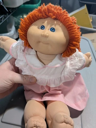 1985 Cabbage Patch Kid Red Head Green Eyes Tooth Dimples Head Mold Factory