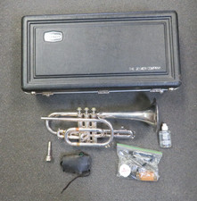 1970s BUNDY Silver-Plated Cornet w/Case Mouthpiece Accesories/Supplies