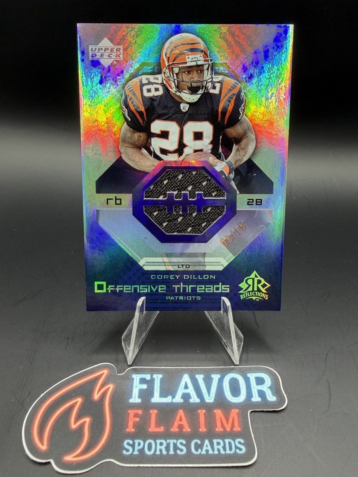 2004 Upper Deck Reflections Corey Dillon Offensive Threads /15