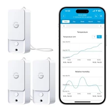 Outdoor Thermometer Hygrometer Subdevice H5107 (3 Pack), Mini Temperature 