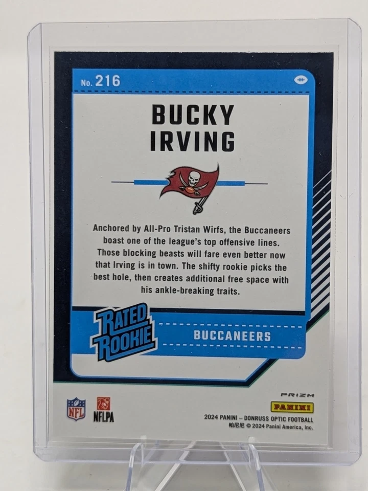 Amortiguador Panini Donruss Optic Bucky Irving 2024 púrpura Prizm #216 clasificación RC novato Foto 2 de 2