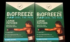 Biofreeze Cool The Pain Large Size Patches 5 CT 2 Boxes New