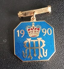 Vintage Henley Royal Regatta 1990 Stewards Enclosure Enamel Members Badge Rowing
