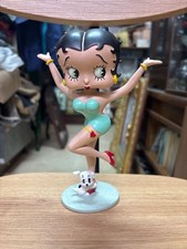Betty Boop Bob Kopf Figur Resin lockiges Haar gebraucht