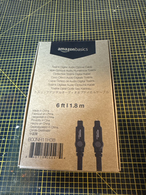 toslink optisches digital audio kabel amazonbasic 1,8m