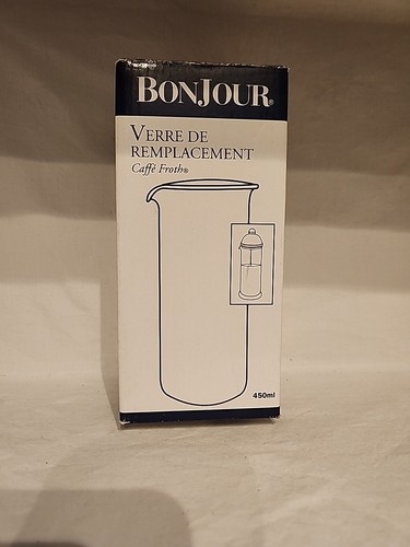 BONJOUR Vetro di Ricambio Schiuma Caffè 450 Ml Mai Usato In Scatola Aperta - Foto 3 di 11