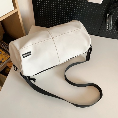 Causal Sports Shoulder Bag Solid Color Cylinder Messenger Bag Travel - Picture 14 of 15