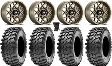 ITP Hurricane 14" Wheels Bronze 28" Rampage Tires Suzuki KingQuad