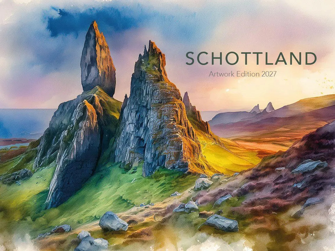 Schottland Artwork Edition 2027 Kalender Highlands Schlösser Küste Landschaft - Bild 7