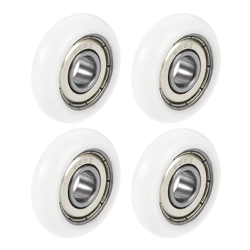 4 Stück Kugellager Führungsrolle Rolle Rundrad doppelt Metall geschirmt - Bild 9 von 12