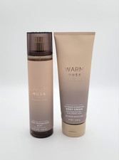 Bath  Body Works Warm Musk Fine Fragrance Body Mist  Body Cream Set of 2