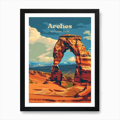 Arches Nationalpark zarter Bogen gerahmtes Wandbild Poster Leinwanddruck Bild
