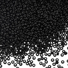 Black Seed Beads, 6000 Pcs 11/0 Glass Seed Beads 2Mm round Waist Bead Mini Space