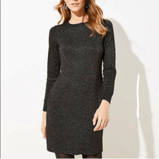 Loft Shimmer Knit Long Sleeve Dress Size Medium NWT