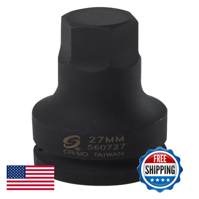 Sunex Tools 560727 1-Inch Drive 27Mm Hex Driver Socket Sun560727