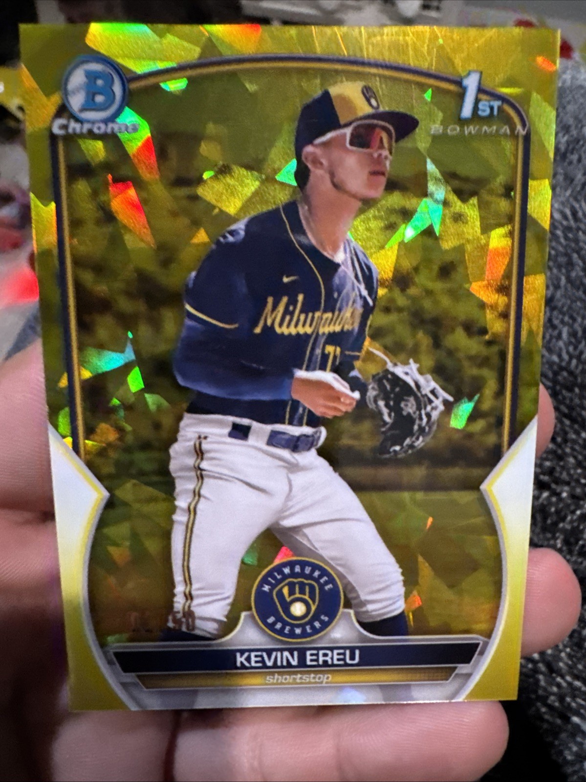 2023 Bowman Chrome Sapphire Edition Prospects Yellow /50 Kevin Ereu #BCP-229