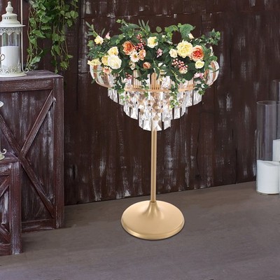Gold Floral Stand Centerpiece for Weddings, Parties, and Events
